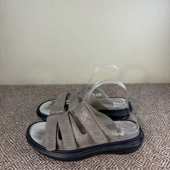 Kybun Kriens Sand Sparkle Suede Leather Sandals Women's Size US 8.5 EU 39.5 - Picture 3 of 8
